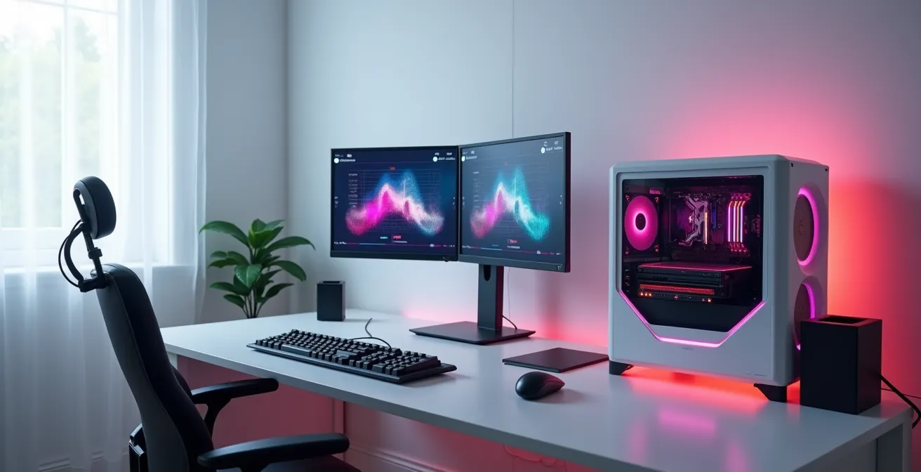 Graphique comparatif montrant l'impact du CPU et GPU sur les performances gaming